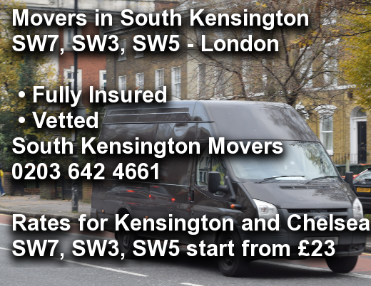 Movers in South Kensington SW7, SW3, SW5, Kensington and Chelsea